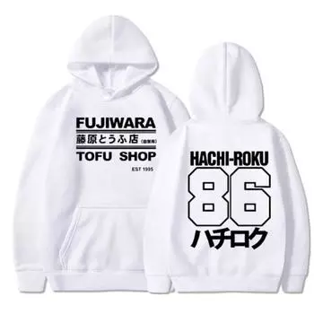 Аниме Initial D Manga Hachiroku Shift Drift Мужская толстовка с капюшоном Takumi Fujiwara Tofu Доставка в магазин AE86 Мужская толстовка с капюшоном M