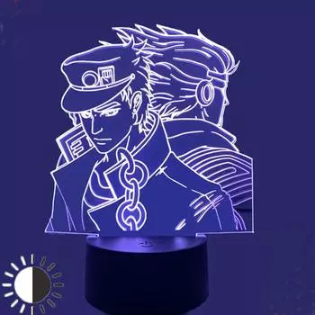 Аниме JoJo is Bizarre Adventure для декора спальни, ночник, сенсорный датчик, красочный настольный светильник, фигурка Дио, подарок на день рождения
