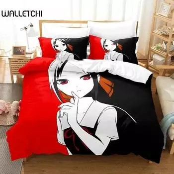 Anime Kaguya-Sama Love Is War Bedding Set Duvet Cover Bed Set Quilt Cover Pillowcase Comforter king Queen Size Boys EU Single 135x200cm
