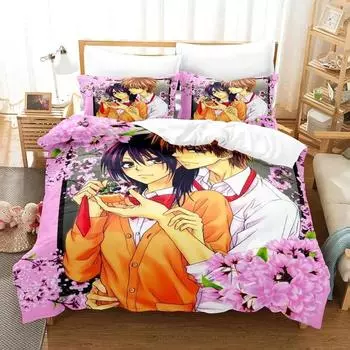 Аниме Kaichou wa Maid-sama Usui Takumi Misaki Комплект постельного белья для мальчиков и девочек Twin Queen Size Пододеяльник Наволочка Кровать для детей и взрослых 70x133cm 2pcs