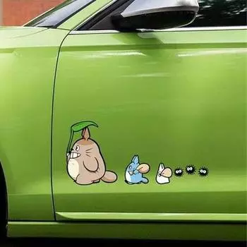 Аниме креативные автомобильные наклейки для креативного бампера, окна, наклейки для ноутбука, внешние аксессуары, водонепроницаемые струйные виниловые наклейки 20x8cm