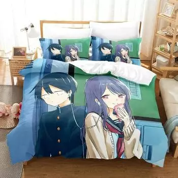 Anime Kubo Won t Let Me Be Invisible Bedding Set Duvet Cover Bed Set Quilt Cover Pillowcase Comforter king Queen Size Boy Adult 70x133cm 2pcs