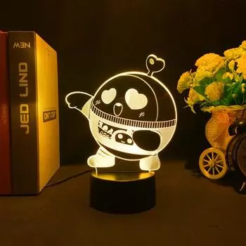 Аниме лампа яйцо вечерние фигурка 3D ночник для детей подарок на день рождения украшение спальни креативная идея мультяшная игрушка светодиодная настольная лампа