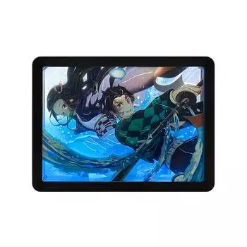 Аниме Light Box Demon Slayers Anime Shadow Box Светодиодные ленты 3D Бумажные скульптуры Ночник Kawaii Настольная лампа Декор комнаты Подарок