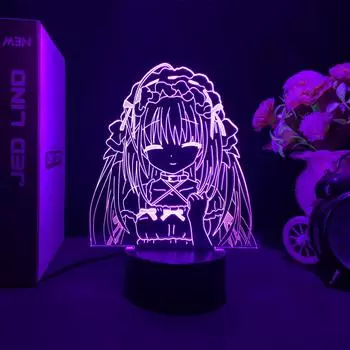 Аниме Manakashi no Yury wa Akaku Somaru 3D ночник для друзей, украшение для спальни, подарок в стиле манга, светодиодная настольная лампа Manakashi