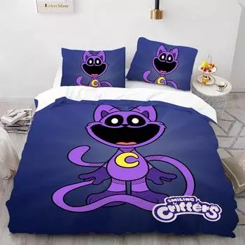 Аниме мультфильм S-Smiling Critters Horror Game CATNAP DOGDAY пододеяльник наборы печатных постельных принадлежностей двуспальный размер Queen King 2/3 шт. cot size70x133cm2pc