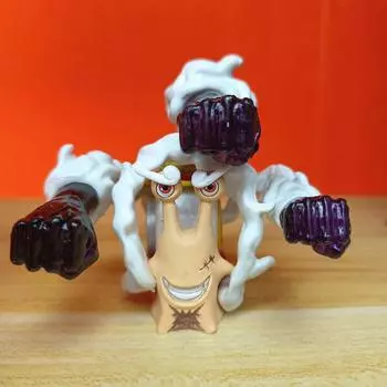 Аниме One Piece Nika Luffy Gear 5 Den Den Mushi ПВХ фигурка Den Den Mushi Коллекционная детская рождественская модель подарочная игрушка without box