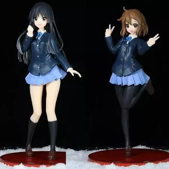 Аниме периферийные устройства K-ON Hirasawa Yui Akiyama Mio, аниме-фигурка, модель Taito Qingyin, коллекция персонажей, модель игрушки