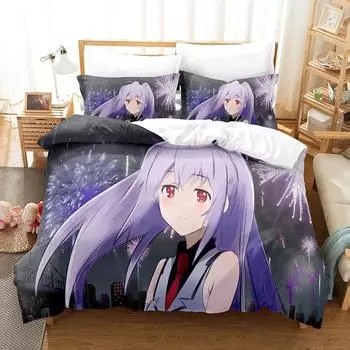 Комплекты постельного белья Anime Plastic Memories Isla, изысканный комплект постельного белья, пододеяльник, комплект постельного белья, роскошный подарок на день рождения 135x200cm 2pcs