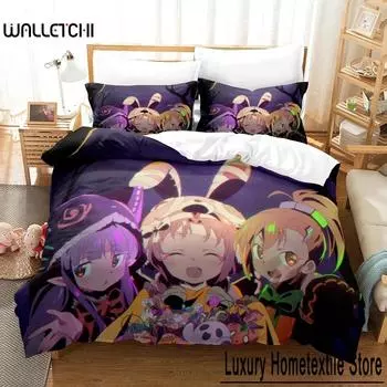 Anime Princess Connect ReDive Bedding Set Boys Girls Twin Queen Size Duvet Cover Pillowcase Bed Kids Adult Home Textile 70x133cm 2pcs