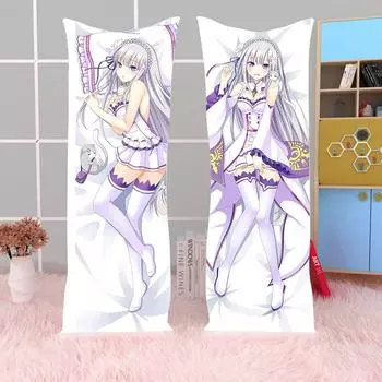 Аниме Ре:Zero Emilia Rem Ram Dakimakura наволочка наволочка обнимающая наволочка для тела игра отаку наволочка 40x120cm pillowcase