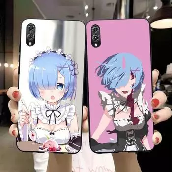 Чехол для телефона Anime ReZERO Ram Rem для Honor 70 50 20 7S X9 X8 X7 Magic 4 3 Pro, мягкий черный чехол для телефона Honor 70
