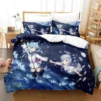 Аниме Sora No Method Celestial Method Комплект постельного белья для мальчиков и девочек Twin Queen Size Пододеяльник Наволочка Кровать для детей и взрослых EU Single 135x200cm
