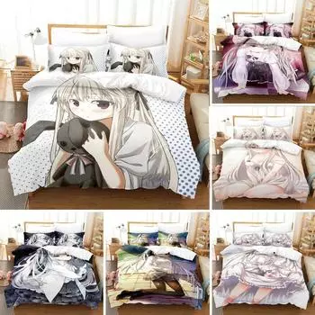Anime Yosuga No Sora Kasugano Bedding Set Duvet Cover Bedroom Comforter Covers Single Twin King Size Quilt Cover Home Textile 70x133cm 2pcs