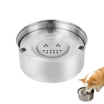 aninako Dog Water Большая емкость Pet Dog Пролив Перелив Форма из нержавеющей стали Легко для кошек и собак Поилка для собак, 1 л, Поилка, Поилка, Профилактика,
