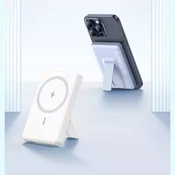 Anker 10000mAh беспроводной магнитный держатель для портативного внешнего аккумулятора, подходящий для iPhone 15, магнитный внешний аккумулятор A1652, белая коробка, 10000mAh A1652-black чёрный