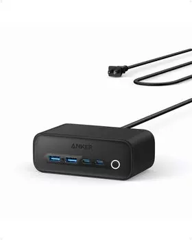 Anker 525 Charging Station power AC 3 2 2 extension cord (USB tap, tap, outlet, ports, USB-C ports, USB-A ports, 1.5m)