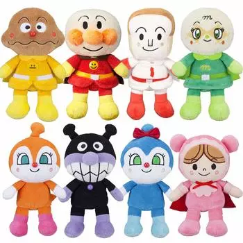 Anpanman Puri Chi Beans S Plus набор из 8 мягких игрушек Anpanman Shokupanman Currypanman Baikinman Dokin-chan Kokin-chan Melonpanna Akachanman