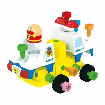 Anpanman Свежесобранный самодельный рабочий автомобиль Винт Винт Полицейская машина Хикару! Давайте поговорим!