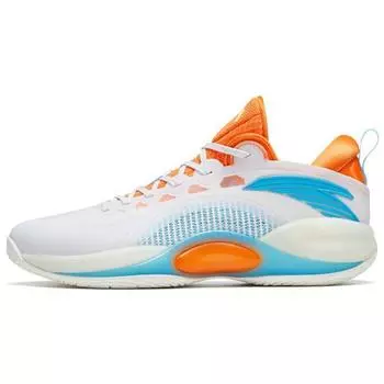 Anta Баскетбольные кроссовки Cement Bubble 3 Jelly мужские кроссовки белые синие оранжевые 112321604-1 41