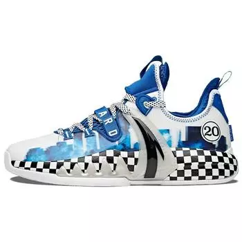 Anta Баскетбольные кроссовки GH2 Hayward Racing Low мужские кроссовки белые синие 112111103-9 41