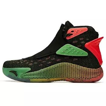 Anta Баскетбольные кроссовки KT5 Thompson 5 Reggae High-Top мужские кроссовки черные зеленые 11941101-12 42