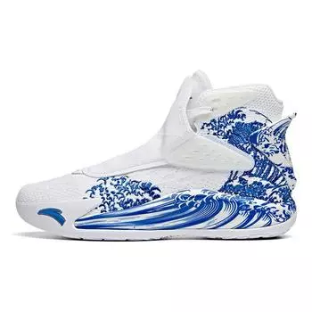 Anta Баскетбольные кроссовки KT5 Thompson High-Top мужские кроссовки белые синие 112011101-4 40