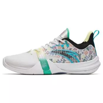 Anta Баскетбольные кроссовки Light Crazy 4 Team Shock Absorbing Non-Slip износостойкие низкие мужские баскетбольные кроссовки белые черные зеленые 112321601-2 44.5