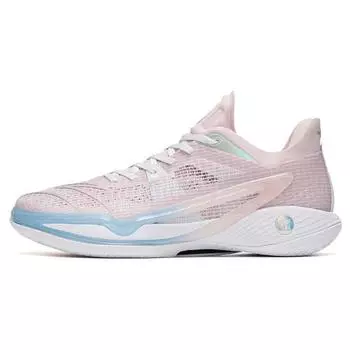 Anta Баскетбольные кроссовки Light Crazy 4 Fruit Pink с нескользящей подошвой, прочные, мужские, белые, синие, 112321113-5 44.5