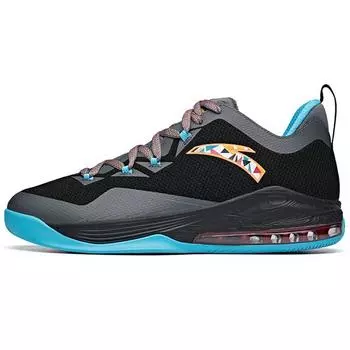 Anta Баскетбольные кроссовки Shield Fabric Comfortable Shock Absorbing Non-Slip Wear Resistance Airproof Low Top Men sneakers Gray Black Blue 912121102S-1 42.5