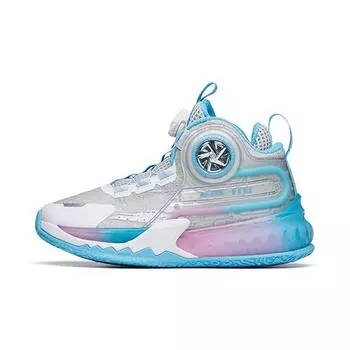 Anta Баскетбольные кроссовки Wind Hero 7 High-Top, детские, серебристо-синие, 312211101-7 40