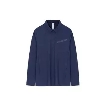 Anta Champion All-Weather Series однотонный свитер с длинным рукавом футболка мужская топы темно-синего цвета 152330408-5 M