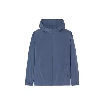 Anta Champion All-Weather Series однотонная быстросохнущая спортивная куртка на молнии с капюшоном мужские куртки Jing-Mo-Blue 152420608-2 2XL