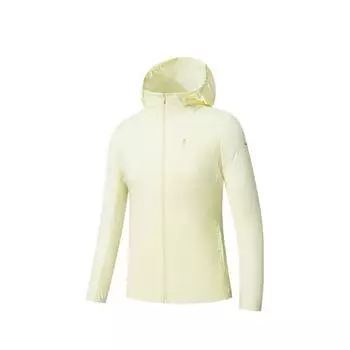 Anta Champion Outdoor Series Однотонная куртка с капюшоном на молнии Удобная Дышащая Женские куртки Гусиное-перо-Желтый 162520612-3 XL