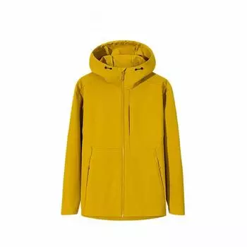 Anta Champion Outdoor Series Однотонная толстовка на молнии с капюшоном Удобная Дышащая Флисовая Теплая Спортивная Куртка Мужские куртки Ярко-желтый 152510620-1 M