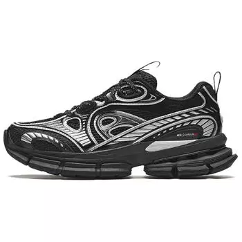 Anta Champion Series AG-G01 Модные трендовые нескользящие низкие повседневные туфли женские кроссовки черные серебристые 122438805A-1 36.5