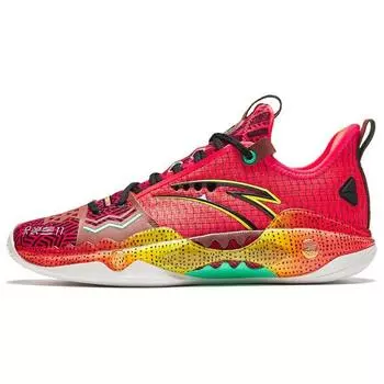 Anta Crazy Tide 5 Pro - прочные, удобные, легкие, амортизирующие, прочные, низкие баскетбольные кроссовки для мужчин, красные 112411111S-3 45