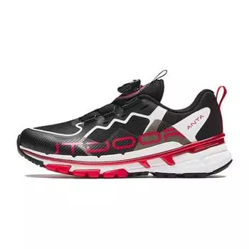 Anta Детские кроссовки с круглыми головками, амортизирующие, износостойкие, низкие, детские кроссовки, черные, белые, красные 312345512-4 38