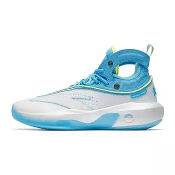 Anta Детские кроссовки Thompson 8 Comfortable Versatile High-Top Basketball Shoes Детские кроссовки Blue White Yellow 312241130-2 40