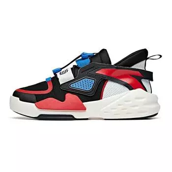 Anta Dominator нескользящие износостойкие низкие кроссовки для скейтбординга детские кроссовки черные красные белые 312018856-1 38