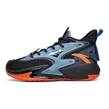 Anta Кроссовки для баскетбола Crazy Tide 3 Anti-Slip Durable Mid-Top Детские кроссовки Black Blue 312131120-3 39