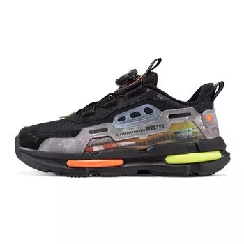 Anta Кроссовки для бега Kids Cement Nemesis с нескользящей подошвой, амортизирующие, износостойкие, с низким верхом, детские кроссовки для бега Silver Black 312248808-7 34