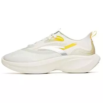 Anta Кроссовки Leaf 1.0 Comfortable Low-Toop Running Shoes Women Sneakers White Yellow Silver 922125520-1 36