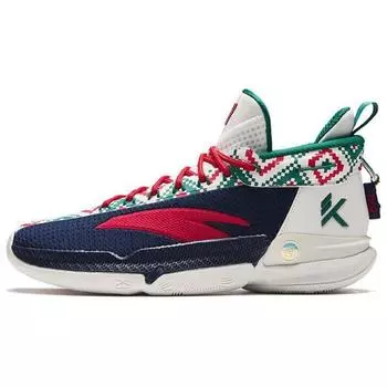 Anta KT9 Прочные Дышащие Баскетбольные Кроссовки Средней Высоты Мужские Кроссовки Черно-Белые 112411101-2 39