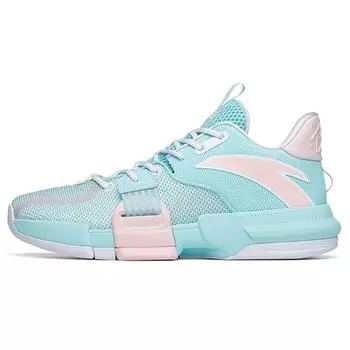 Anta Легкие кроссовки Crazy 1 TD с нескользящей подошвой, износостойкие, низкие, мужские, синие, розовые 112221618-3 44.5