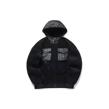 Anta Life Series 3D Pocket Logo Спортивная вязаная куртка с капюшоном на флисовой подкладке Верхняя одежда унисекс Черный 152148738-3 M