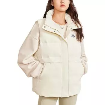 Anta Life Series FW22 Логотип-нашивка Кардиган на молнии Толстый жилет Женские жилеты Белый 962238901-2 XXL