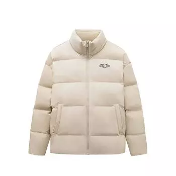 Anta Life Series однотонный пуховик с воротником-стойкой на молнии с длинными рукавами унисекс верхняя одежда светло-дымчато-серый 952348906-3 3XL