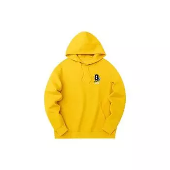 Anta Life Series Толстовка с капюшоном с геометрическим узором и буквенным принтом Мужские топы Желтый 152318704-3 M