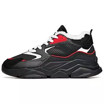 Anta Кроссовки Lifestyle Series Non-Slip Wear-Stick Low-Top Dad Shoes для мужчин, черные, красные, 912048911-2 40